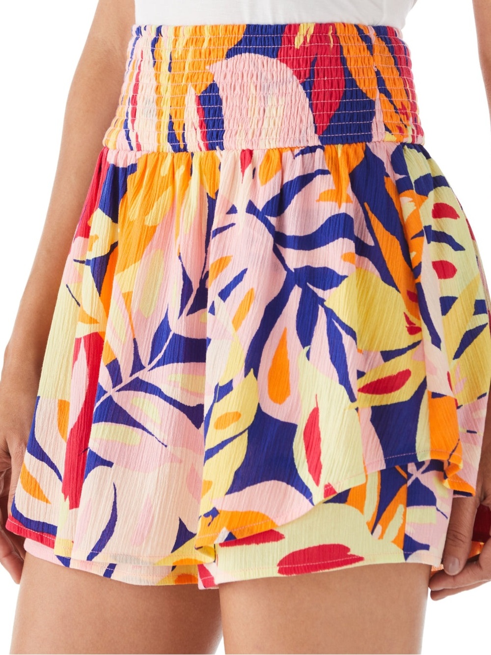 Rafaella STRIPE SMOCKED GAUZE SKORT